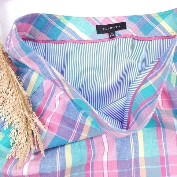 New Talbots Multi-colored Skirt Sz 12 - Picture 4 of 13